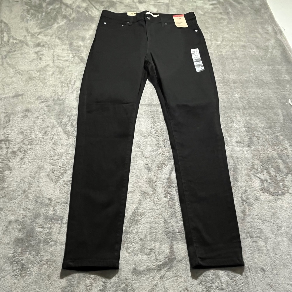 Levis 721 High Rise Skinny Jeans Womens 33x30 Black Stretch Denim 18882-0024